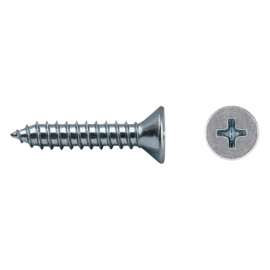 Tornillo chapa din-7982 ø 3,9x19mm (nº 7x3/4") zinc.
