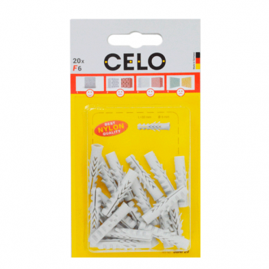 Blister 20un.taco nylon nf 6x30mm nf-6